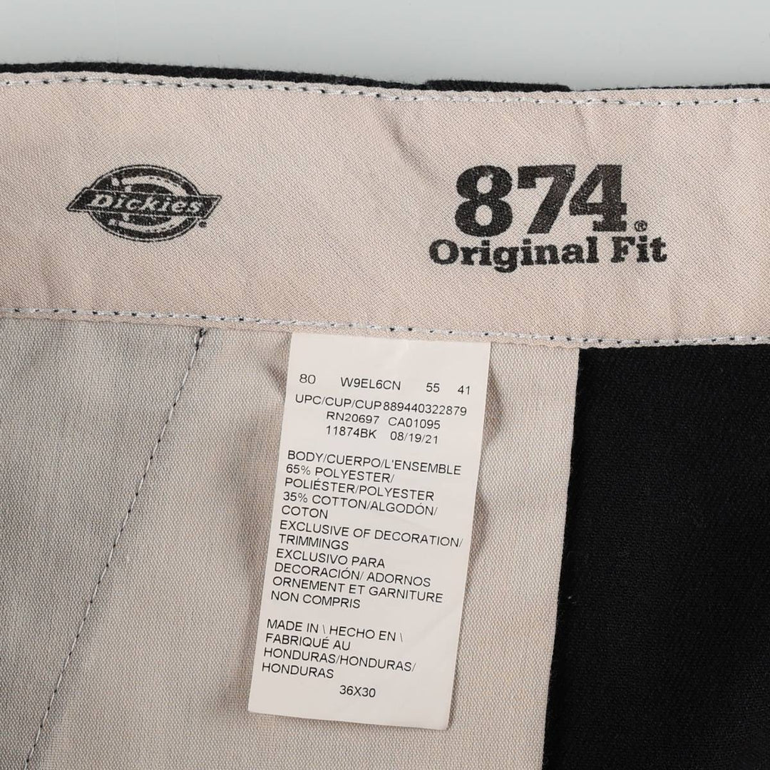 Dickies 874 Original Fit Work Pants for Men, W37 polyester black type Vintage Second Hand