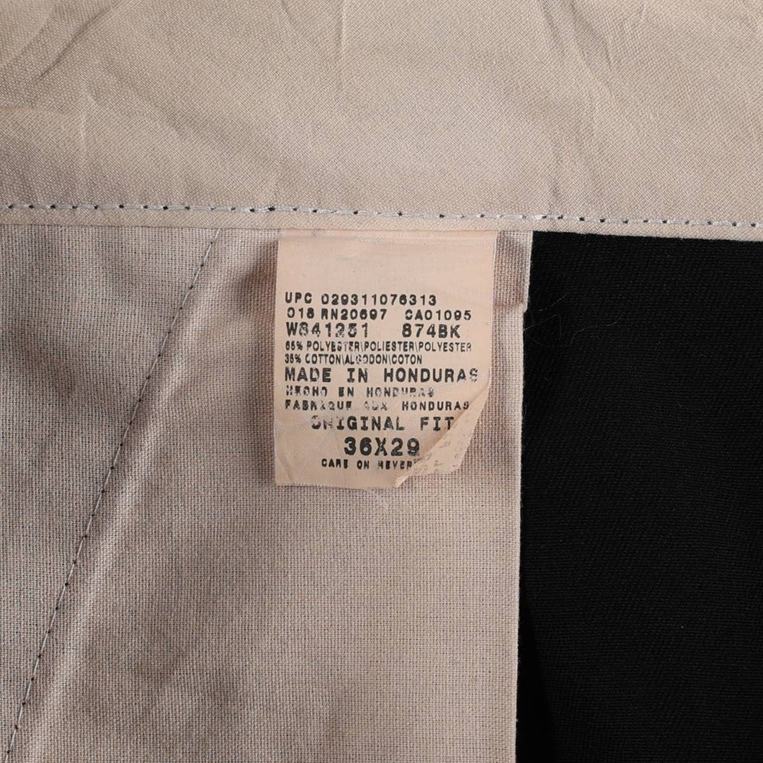 Dickies ORIGINAL FIT Work Pants, Men's W36 (approx.) polyester black type Vintage Second Hand
