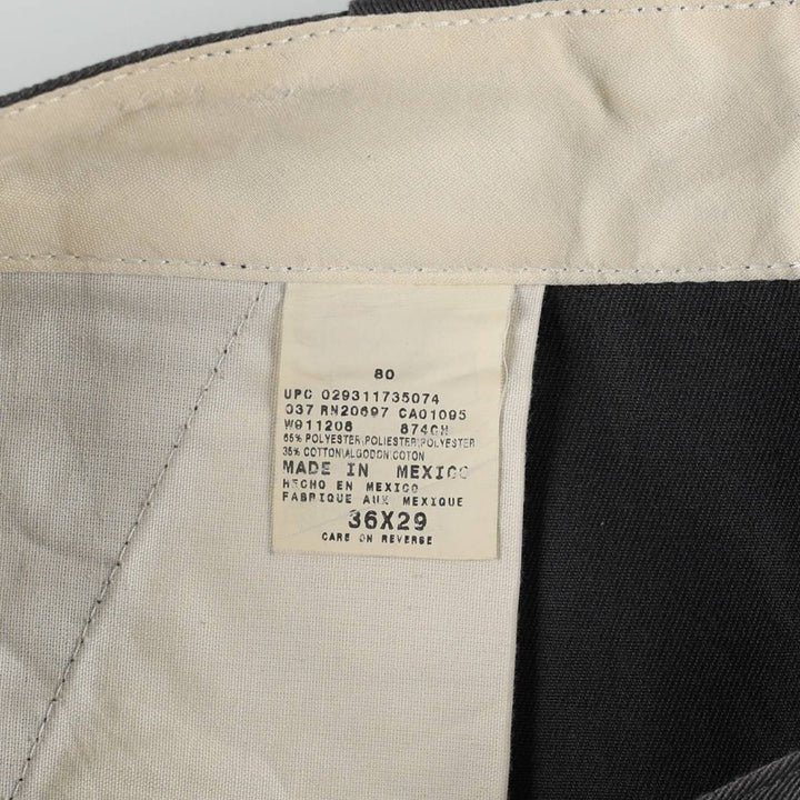 Dickies Work Pants Men's W36 polyester gray type Vintage Second Hand
