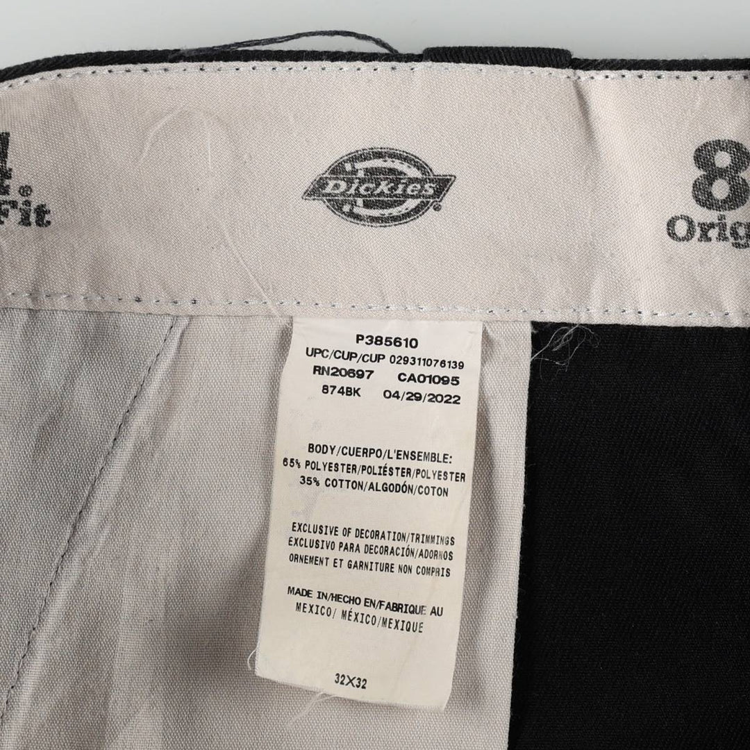 Dickies 874 Original Fit Work Pants, Men's, Size W31 polyester black type Vintage Second Hand