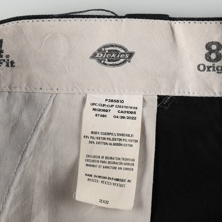 Dickies 874 Original Fit Work Pants, Men's, Size W31 polyester black type Vintage Second Hand