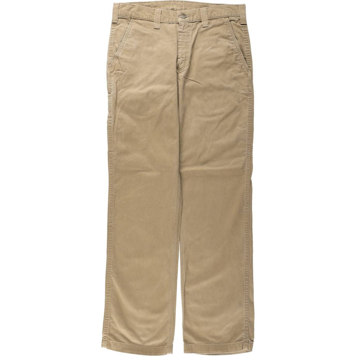 Carhartt Relaxed Fit Work Pants, Men's, Size W33 (approx.) cotton ocher yellow type Vintage Second Hand