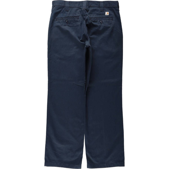 Carhartt Blended Twill Pant, Men's Work Pants, Size W34 polyester navy blue type Vintage Second Hand