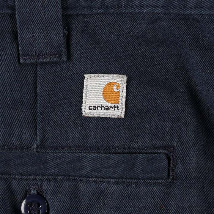 Carhartt Blended Twill Pant, Men's Work Pants, Size W34 polyester navy blue type Vintage Second Hand
