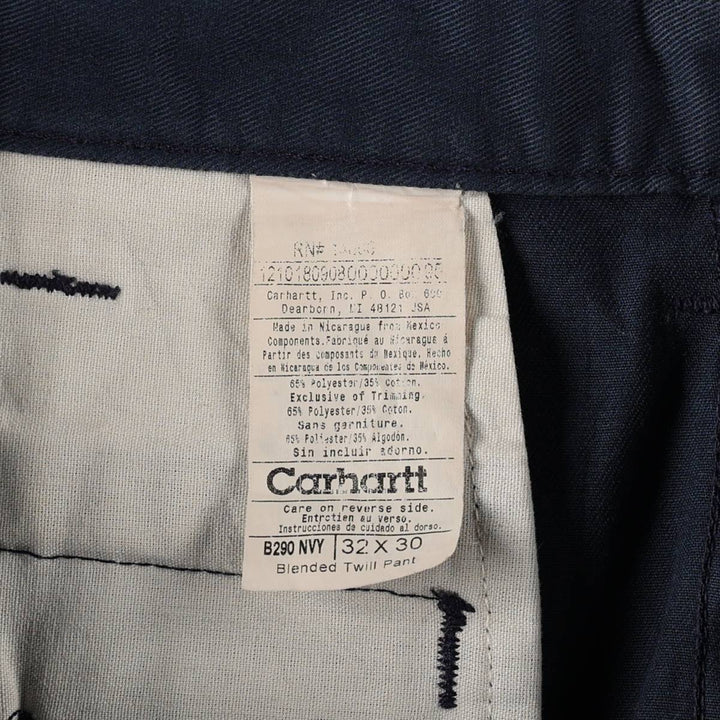 Carhartt Blended Twill Pant, Men's Work Pants, Size W34 polyester navy blue type Vintage Second Hand