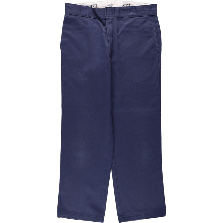Dickies 874 Original Fit Work Pants, Men's, Size W34 polyester navy blue type Vintage Second Hand