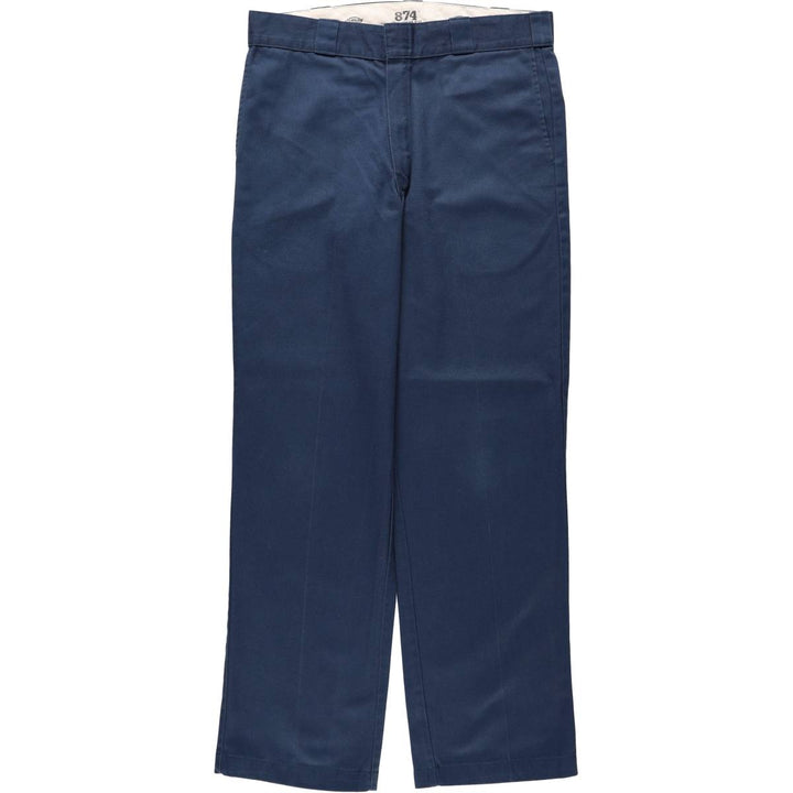 Dickies 874 Original Fit Work Pants, Men's, Size W34 polyester navy blue type Vintage Second Hand