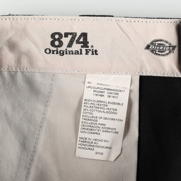 Dickies 874 FLEX ORIGINAL FIT Work Pants for Men, W31 equivalent polyester black type Vintage Second Hand