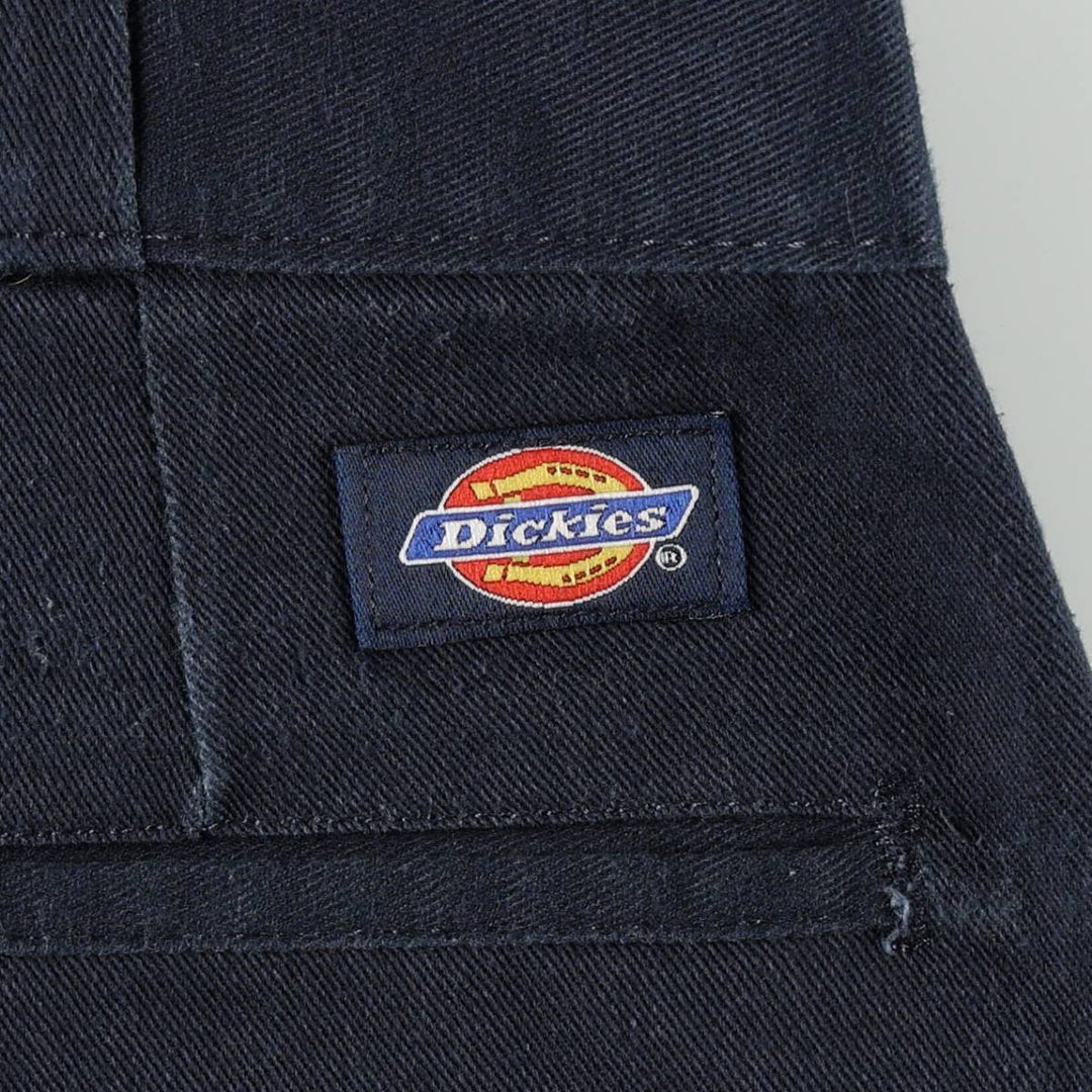 Dickies Work Pants Men's W33 polyester navy blue type Vintage Second Hand