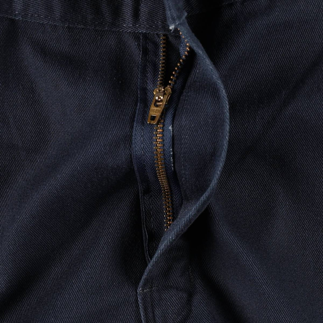Dickies Work Pants Men's W33 polyester navy blue type Vintage Second Hand