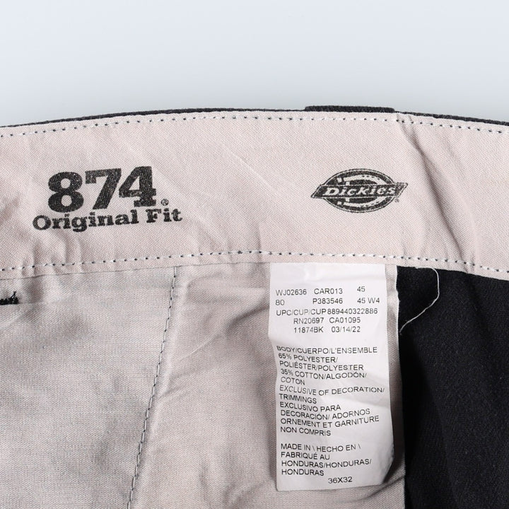 Dickies 874 Flex Original Fit Work Pants, Men's, Size 35 polyester black type Vintage Second Hand