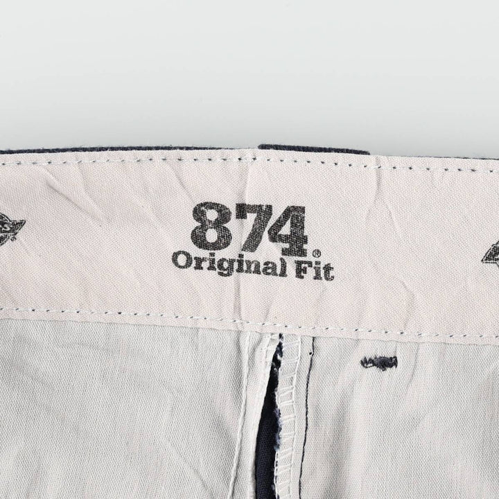 Dickies 874 FLEX ORIGINAL FIT, made in Honduras, men's size W37 (approx.) polyester navy blue type Vintage Second Hand