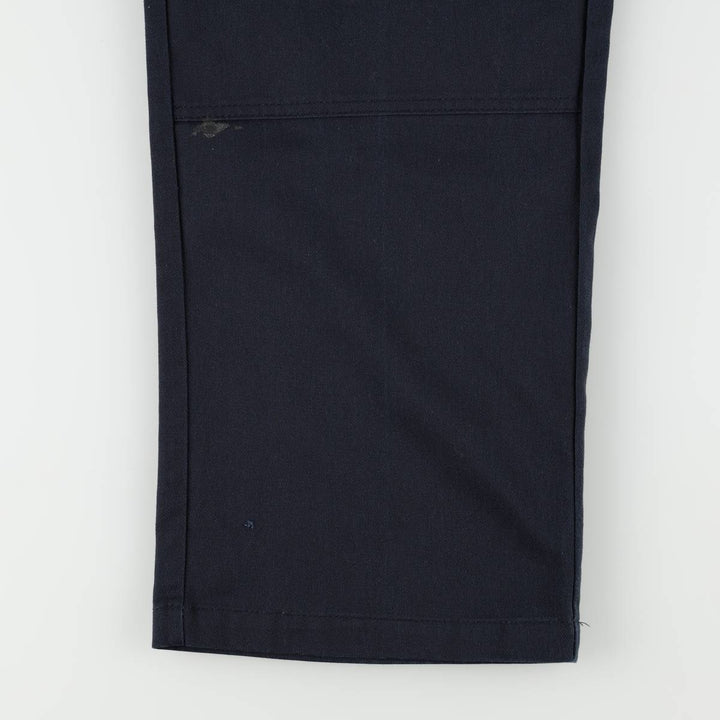 Dickies Loose Fit Double Knee Work Pants Men's W33 polyester navy blue type Vintage Second Hand