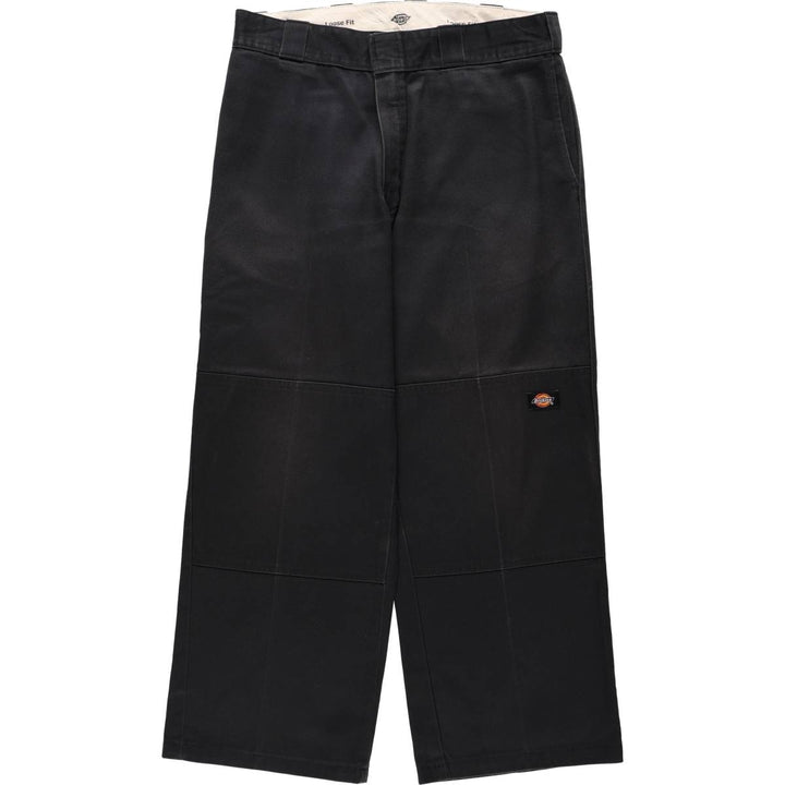 Dickies Loose Fit Double Knee Work Pants Men's W33 polyester black type Vintage Second Hand