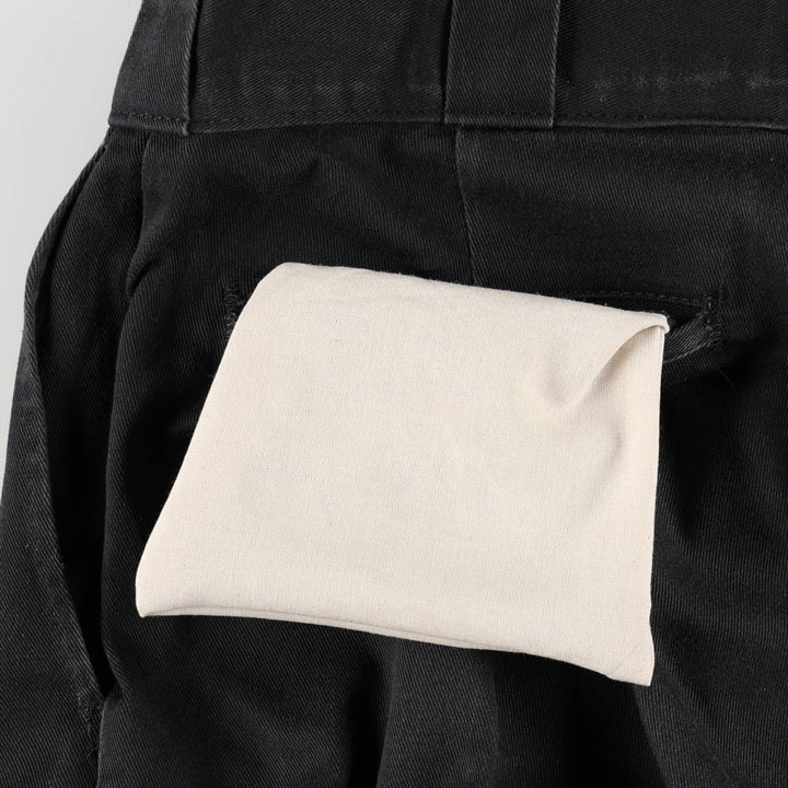 Dickies Loose Fit Double Knee Work Pants Men's W33 polyester black type Vintage Second Hand
