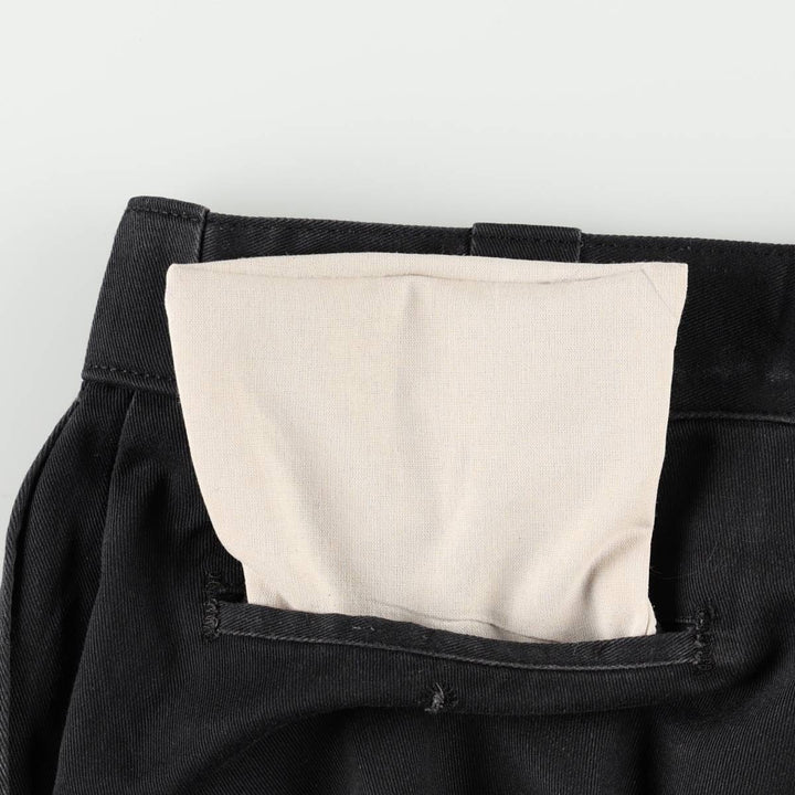 Dickies Loose Fit Double Knee Work Pants Men's W33 polyester black type Vintage Second Hand