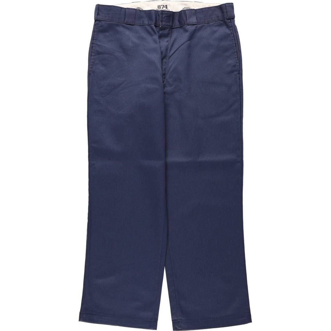 Dickies 874 Original Fit Work Pants for Men, W36 polyester Navy blue Vintage Second Hand