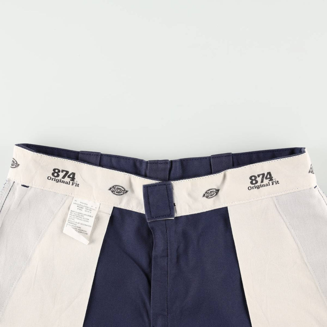 Dickies 874 Original Fit Work Pants for Men, W36 polyester Navy blue Vintage Second Hand