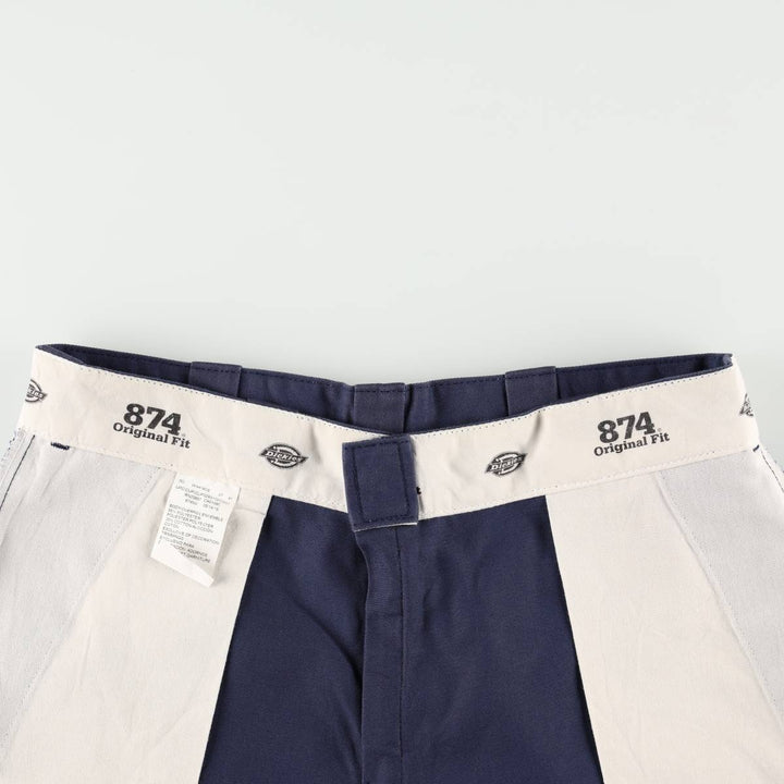 Dickies 874 Original Fit Work Pants for Men, W36 polyester Navy blue Vintage Second Hand