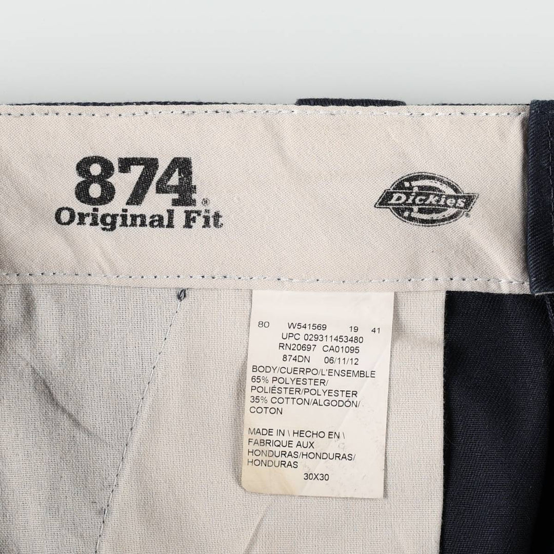 Dickies 874 Original Fit Work Pants, Men's, Size W30 polyester navy blue type Vintage Second Hand