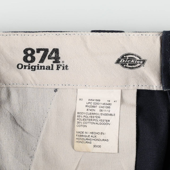 Dickies 874 Original Fit Work Pants, Men's, Size W30 polyester navy blue type Vintage Second Hand