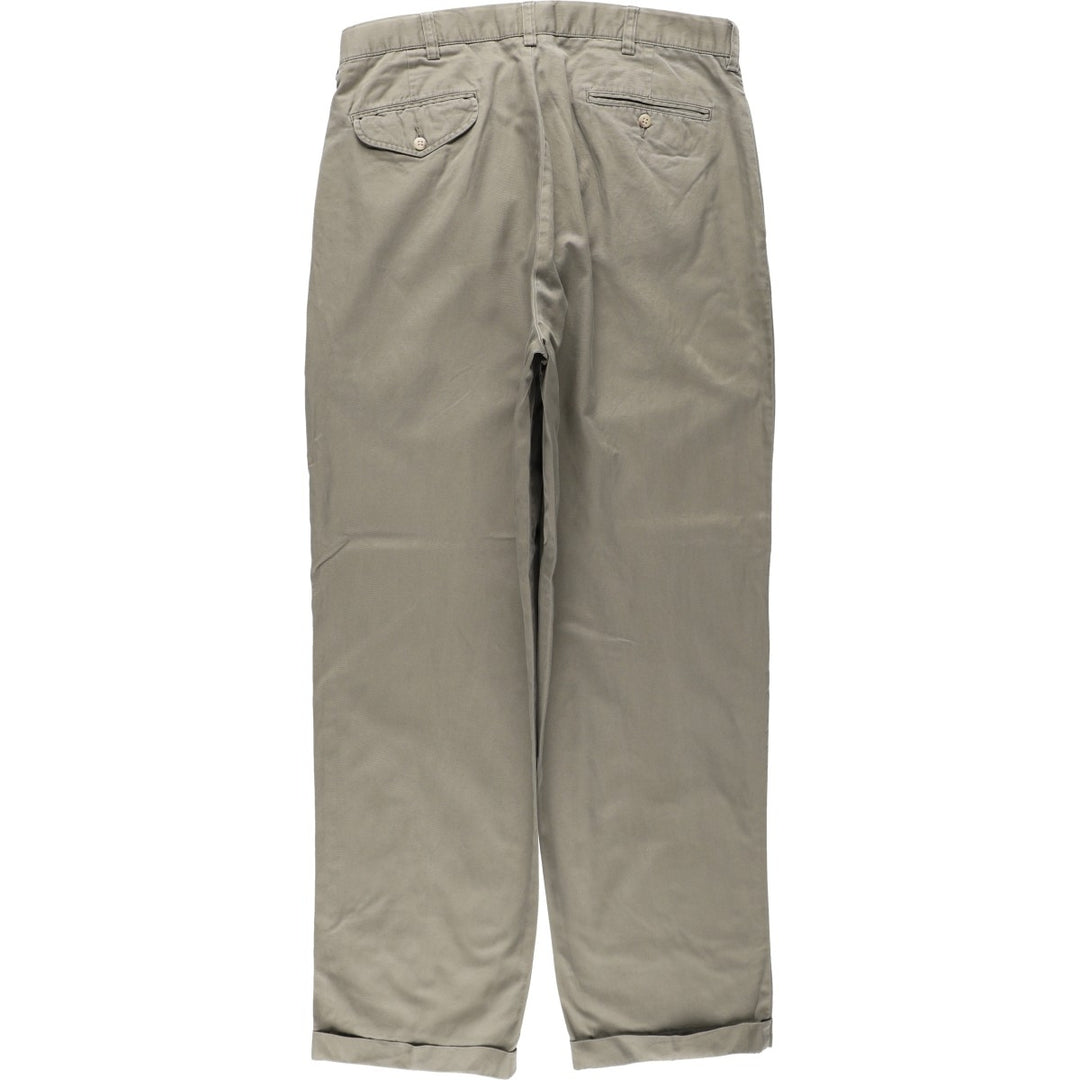 Ralph Lauren POLO by Ralph Lauren HAMMOND PANT, two-pleat chino pants, men's, w34 equivalent cotton Khaki type Vintage Second Hand