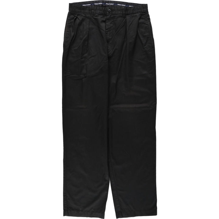 Ralph Lauren POLO GOLF Polo Golf Two-pleat Chino Pants for Men, Size W32 cotton black type Vintage Second Hand