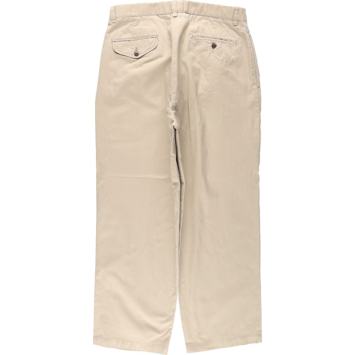 Ralph Lauren POLO by Ralph Lauren HAMMOND PANT, two-pleat chino pants, men's, w34 equivalent cotton Beige type Vintage Second Hand