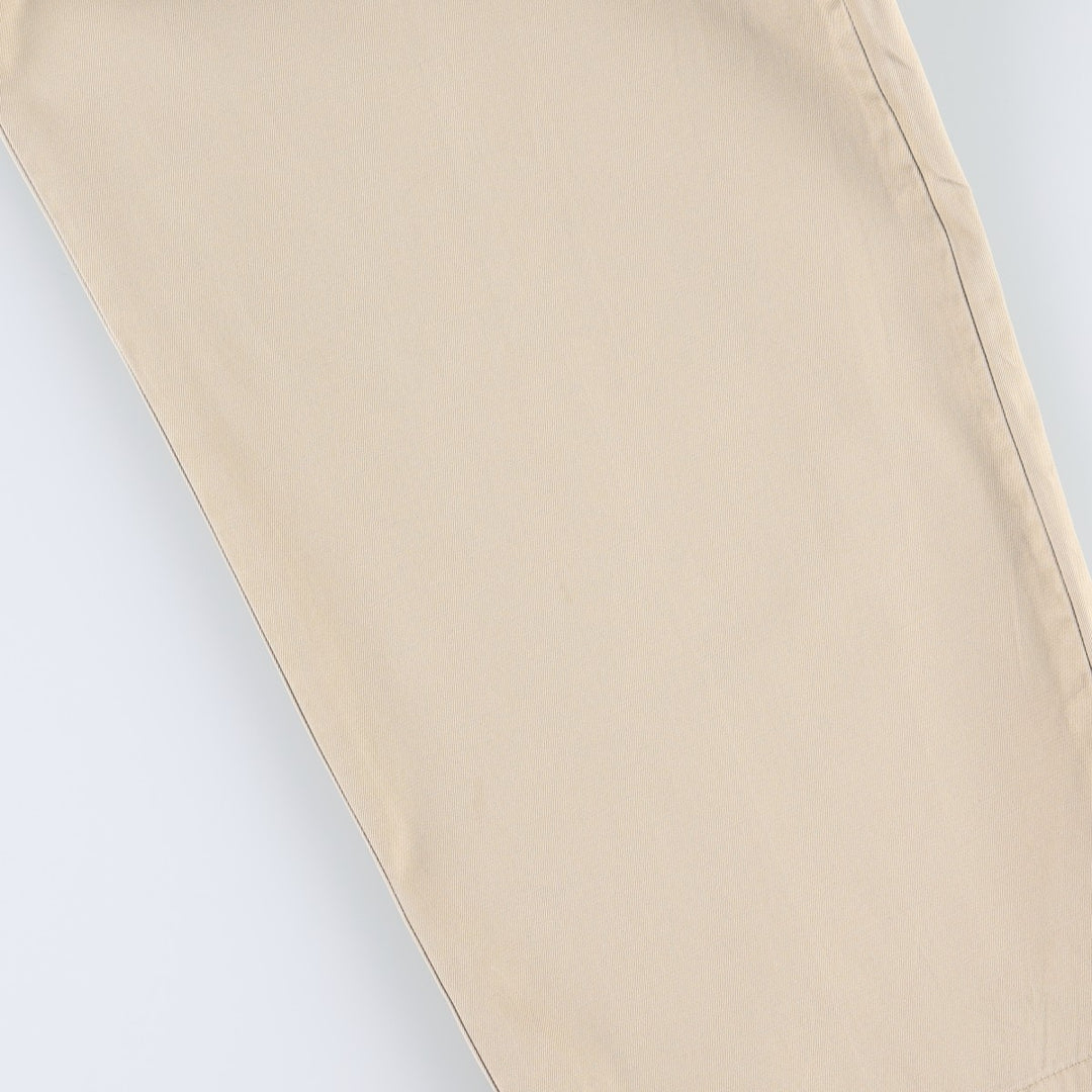 Ralph Lauren POLO by Ralph Lauren HAMMOND PANT, two-pleat chino pants, men's, w34 equivalent cotton Beige type Vintage Second Hand