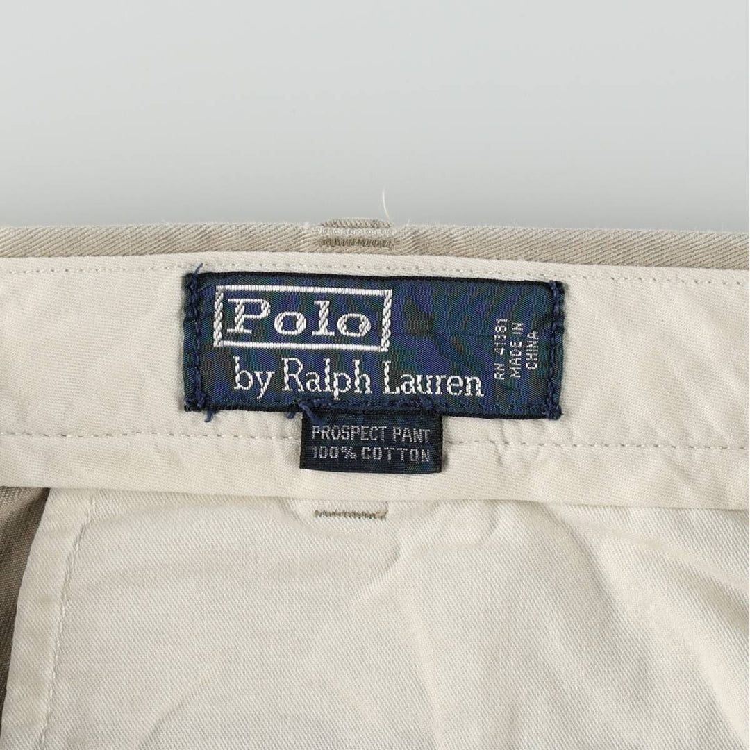 Ralph Lauren POLO by Ralph Lauren PROSPECT PANT Chino pants for men, equivalent to w34 cotton Beige type Vintage Second Hand