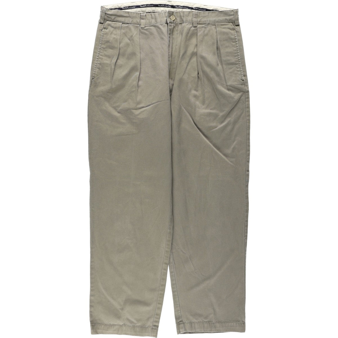 Ralph Lauren Polo Ralph Lauren Andrew Pant Two-pleat Chino Pants Men's W36 cotton Beige type Vintage Second Hand
