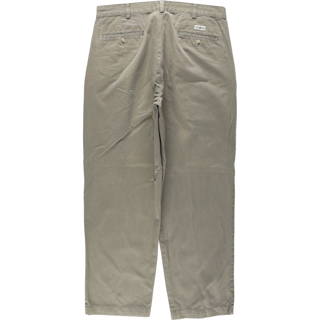 Ralph Lauren Polo Ralph Lauren Andrew Pant Two-pleat Chino Pants Men's W36 cotton Beige type Vintage Second Hand