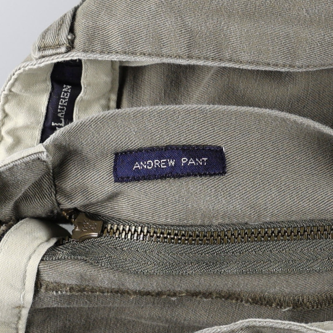Ralph Lauren Polo Ralph Lauren Andrew Pant Two-pleat Chino Pants Men's W36 cotton Beige type Vintage Second Hand
