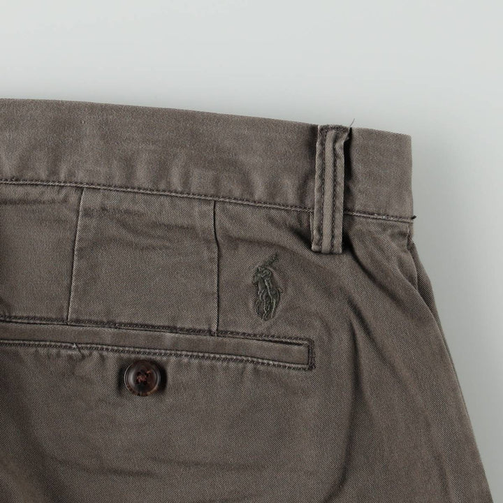 Ralph Lauren POLO RALPH LAUREN STRETCH STRAIGHT FIT CHINO PANTS, MEN'S, W36 (approx.) cotton gray type Vintage Second Hand