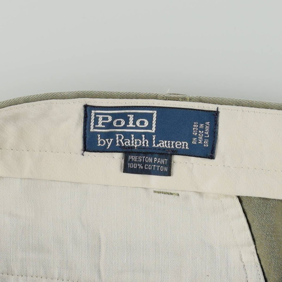 Ralph Lauren POLO by Ralph Lauren PRESTON PANT Chino pants for men, equivalent to w36 cotton Khaki type Vintage Second Hand
