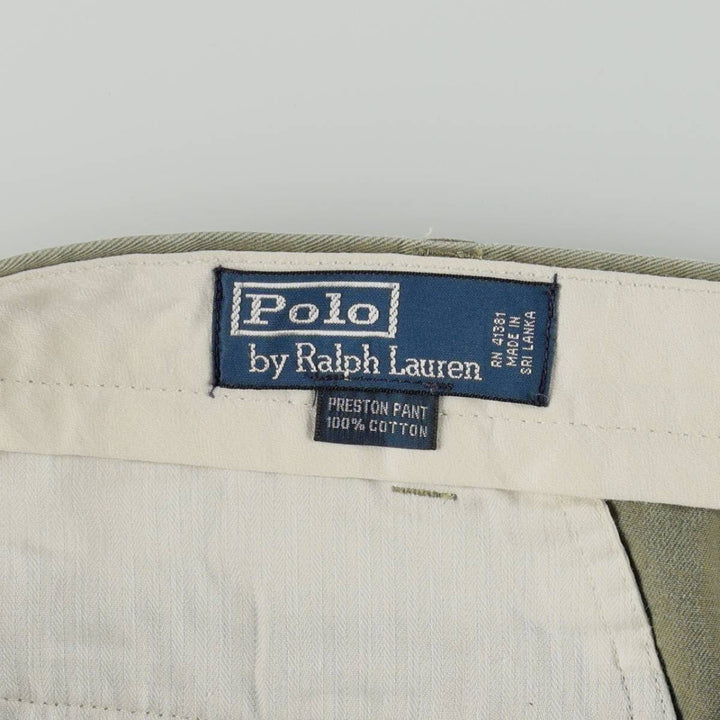 Ralph Lauren POLO by Ralph Lauren PRESTON PANT Chino pants for men, equivalent to w36 cotton Khaki type Vintage Second Hand