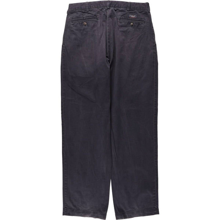 Ralph Lauren POLO by Ralph Lauren ANDREW PANT Two-pleat chino pants for men, equivalent to w36 cotton navy blue type Vintage Second Hand