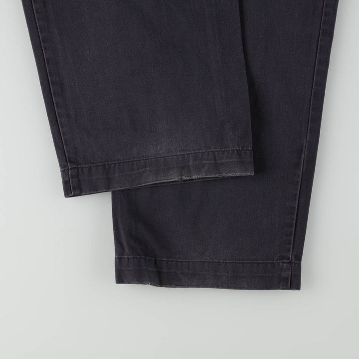 Ralph Lauren POLO by Ralph Lauren ANDREW PANT Two-pleat chino pants for men, equivalent to w36 cotton navy blue type Vintage Second Hand