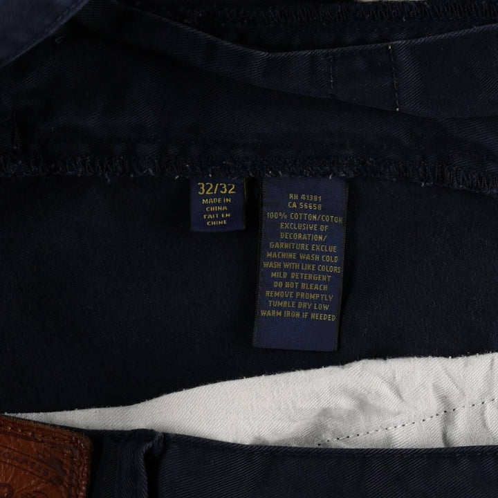 Ralph Lauren POLO RALPH LAUREN Men's Chino Pants, Size W33 cotton navy blue type Vintage Second Hand