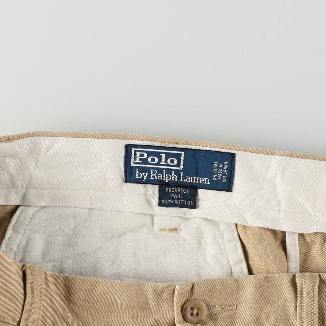 Ralph Lauren POLO by Ralph Lauren PROSPECT PANT Men's W37 (approx.) cotton Beige type Vintage Second Hand