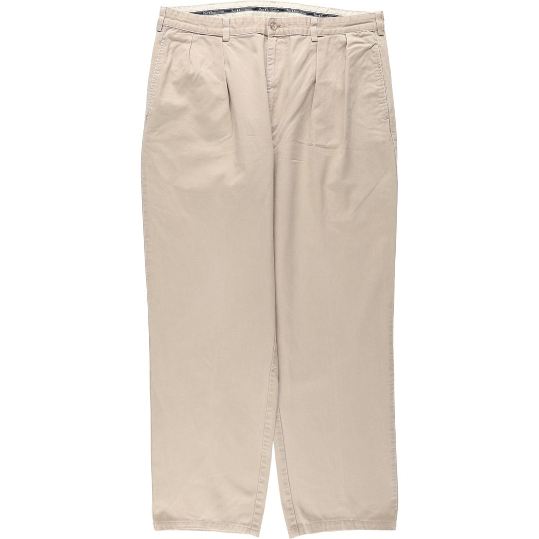 1990'S Ralph Lauren Polo Ralph Lauren ANDREW PANT Two-Pleat Chino Pants Made in USA Men's W37 (approx.) Vintage cotton Beige type Vintage Second Hand