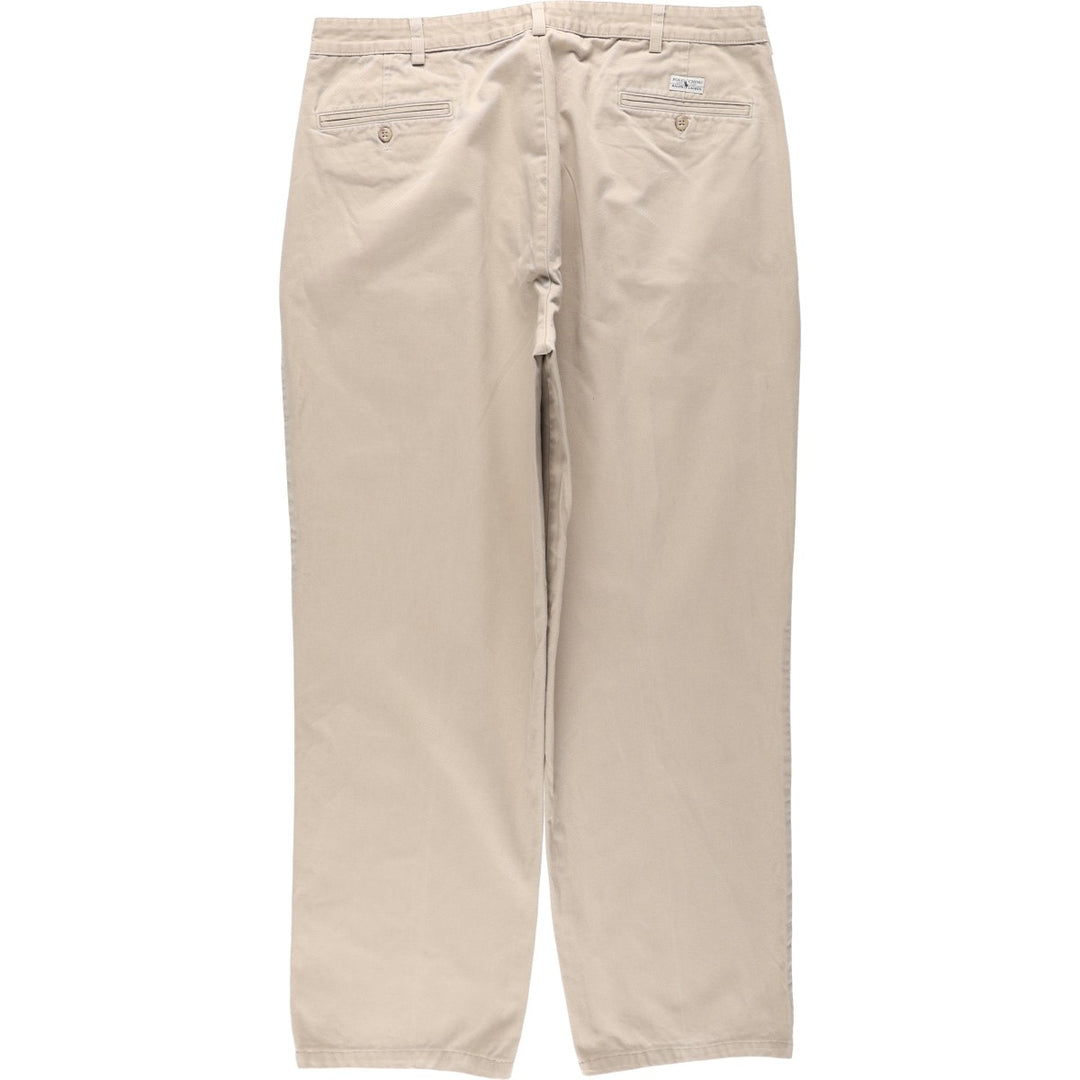 1990'S Ralph Lauren Polo Ralph Lauren ANDREW PANT Two-Pleat Chino Pants Made in USA Men's W37 (approx.) Vintage cotton Beige type Vintage Second Hand
