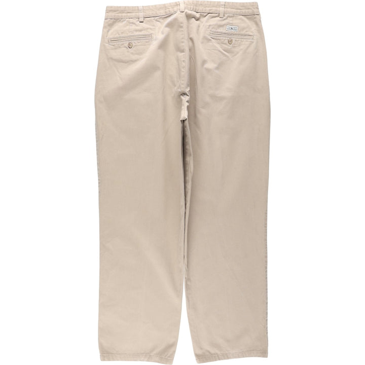 1990'S Ralph Lauren Polo Ralph Lauren ANDREW PANT Two-Pleat Chino Pants Made in USA Men's W37 (approx.) Vintage cotton Beige type Vintage Second Hand