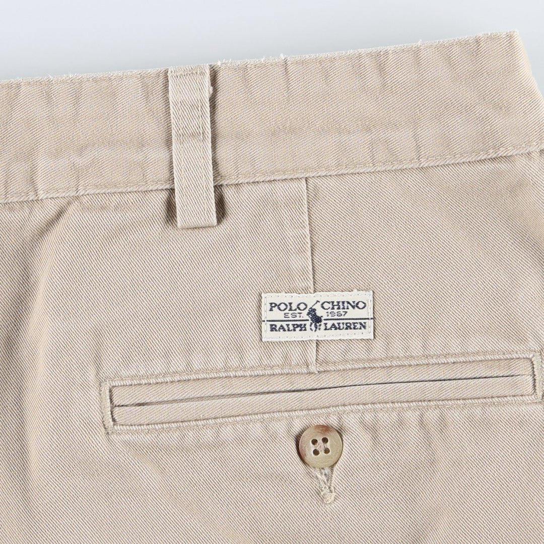 1990'S Ralph Lauren Polo Ralph Lauren ANDREW PANT Two-Pleat Chino Pants Made in USA Men's W37 (approx.) Vintage cotton Beige type Vintage Second Hand