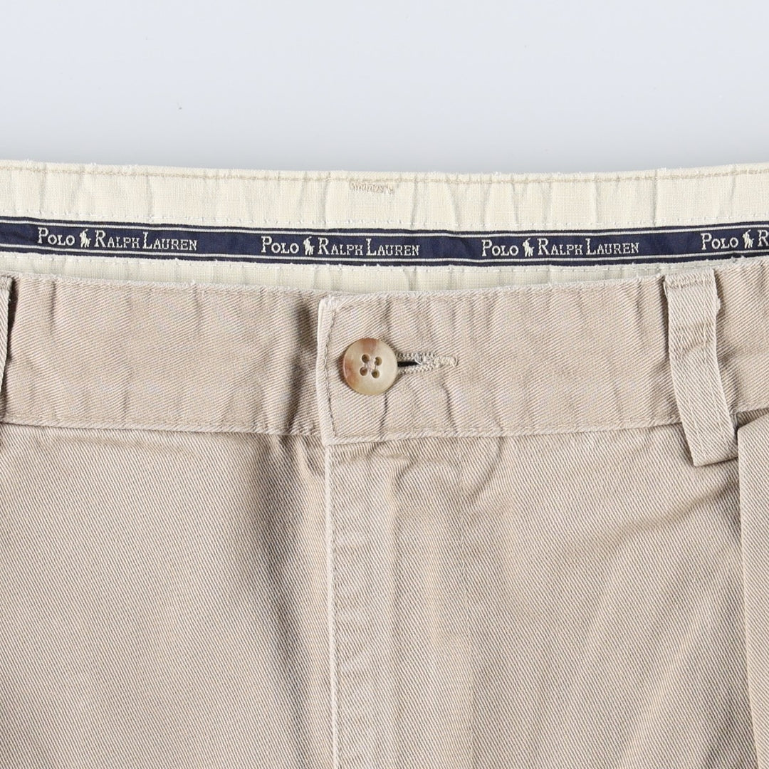 1990'S Ralph Lauren Polo Ralph Lauren ANDREW PANT Two-Pleat Chino Pants Made in USA Men's W37 (approx.) Vintage cotton Beige type Vintage Second Hand