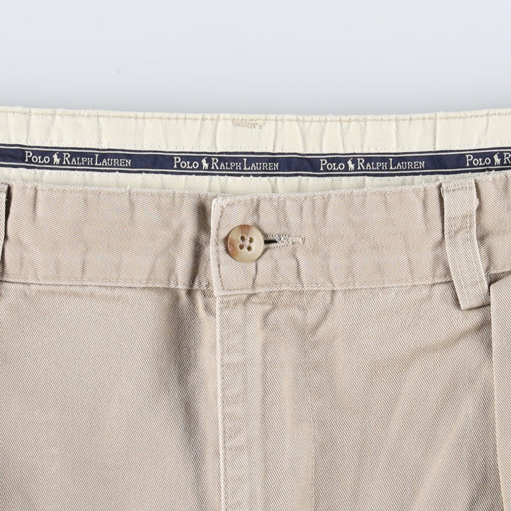 1990'S Ralph Lauren Polo Ralph Lauren ANDREW PANT Two-Pleat Chino Pants Made in USA Men's W37 (approx.) Vintage cotton Beige type Vintage Second Hand