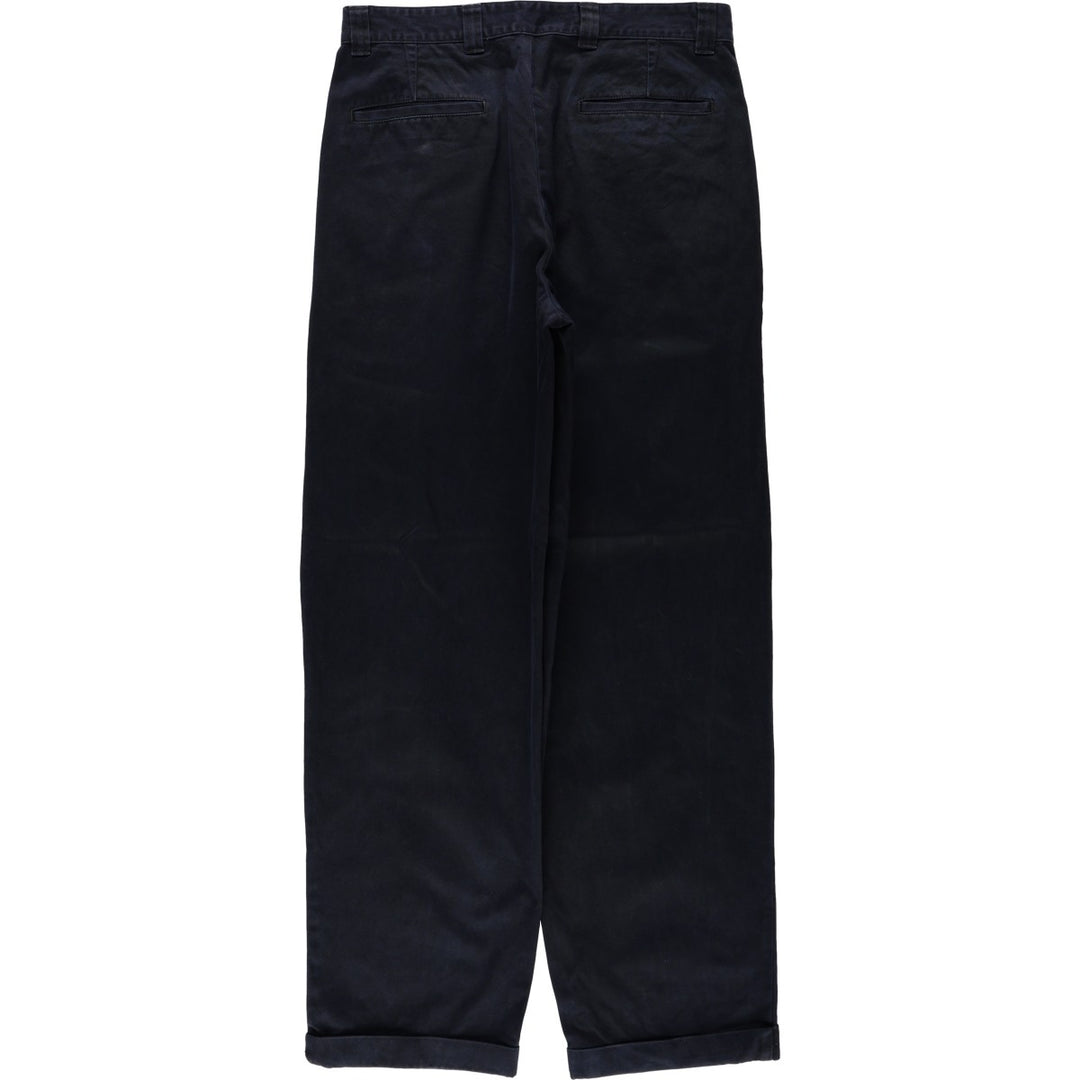 GAP Old Gap Two-Pleat Chino Pants Men's W31 (approx.) cotton navy blue type Vintage Second Hand