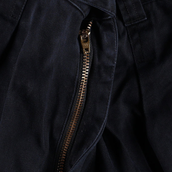GAP Old Gap Two-Pleat Chino Pants Men's W31 (approx.) cotton navy blue type Vintage Second Hand