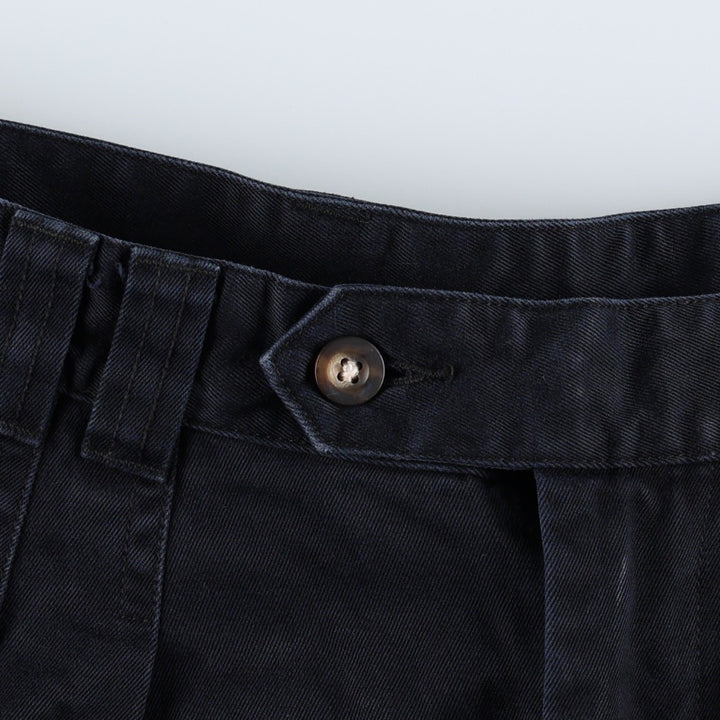 GAP Old Gap Two-Pleat Chino Pants Men's W31 (approx.) cotton navy blue type Vintage Second Hand