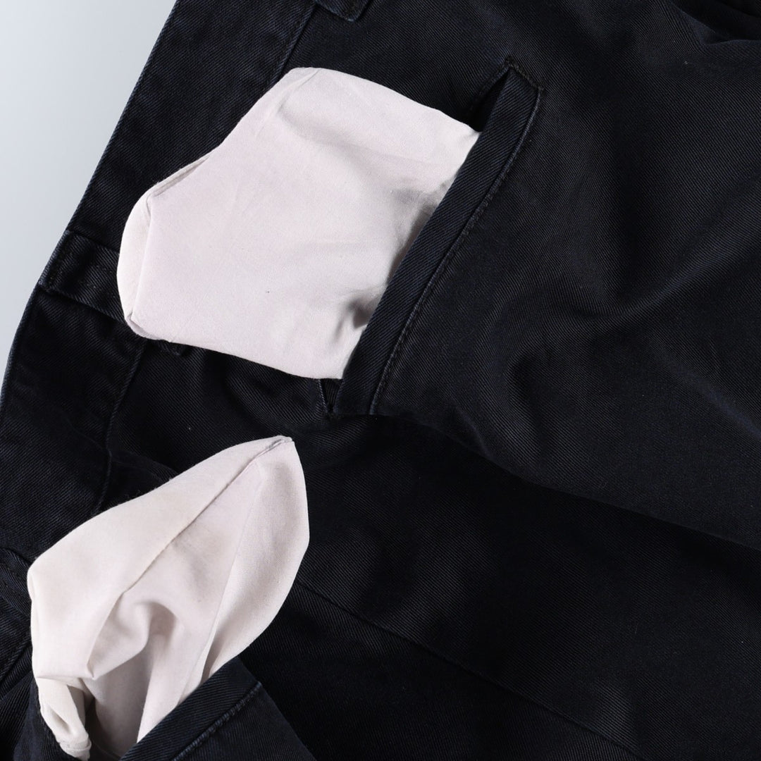 GAP Old Gap Two-Pleat Chino Pants Men's W31 (approx.) cotton navy blue type Vintage Second Hand